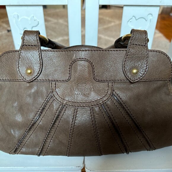Authentic Valentino Brown Leather Bag - Picture 1 of 4
